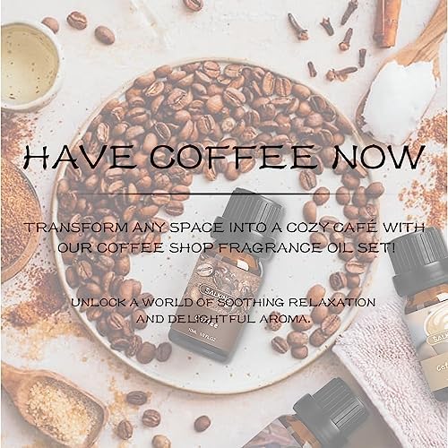 SALKING Coffee Shop Fragrance Oils Set, Essential Oil for Diffuser for Home