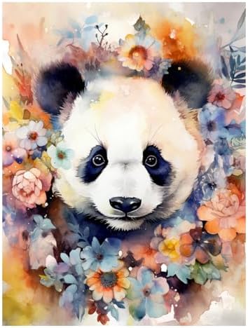 XTCIXAL Diamond Art Kits for Adults, Panda Diamond Painting, 12x16 Inch