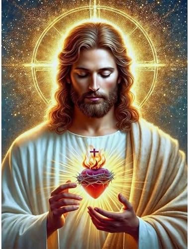 Diamond Art Kits for Adults, 5D Jesus Diamond Painting Kit,12x16 Inch
