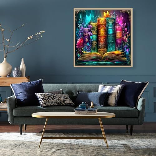 ARPADAMO Diamond Art Kits for Adults,Books Diamond Painting Kits 12x12in