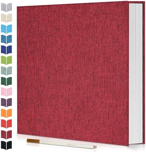 Artfeel Photo Album Self Adhesive Scrapbook,60 Pages Large Photo Book for 4x6,5x7,8x10 Pictures,DIY Album for Baby Wedding Family Travel Birthday,with Metallic Pen and Scraper