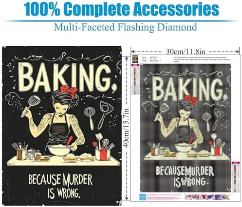 Lophomie Diamond Art Kits for Adults, 5D Baking Diamond Painting Kits