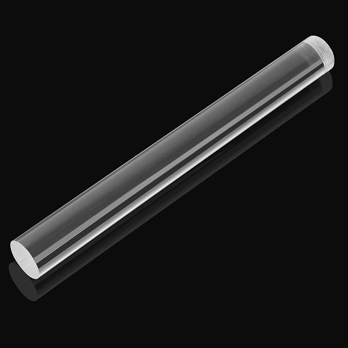 AUGSUN 1 Piece Acrylic Polymer Clay Roller Clear Rolling Pin