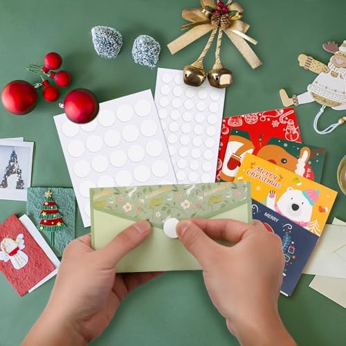 JANYUN 225 Pcs Double Sided Sticky Dot Stickers Round Putty Clear Sticky Tack