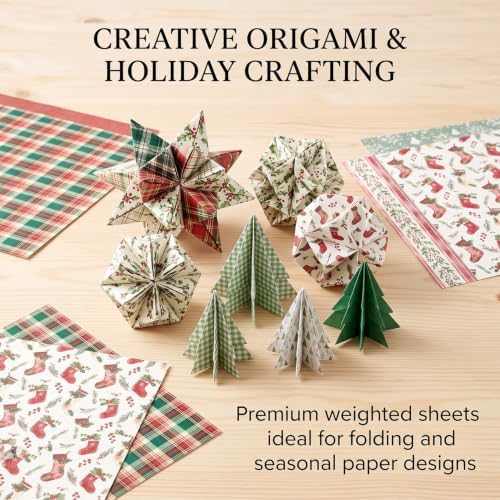 Christmas Scrapbook Paper Pad Journals Materials Pattern Decoupage, 12in