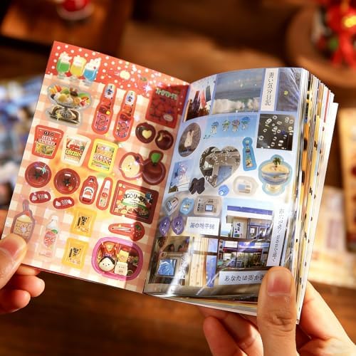Cute Japanese Sticker Book for Adults – 30 Sheets Aesthetic Vintage Stickerbook for Journaling, Scrapbooking & DIY Crafts, Girlhood Scrapbook Sticker Book, Sticker Books for Journaling