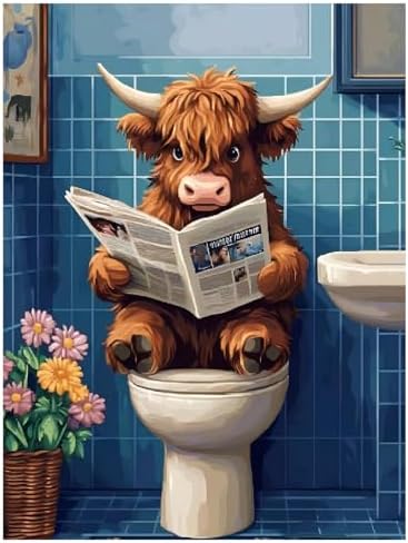 Reivworl Cow Diamond Art Kits for Adults Beginner 12×16 inch