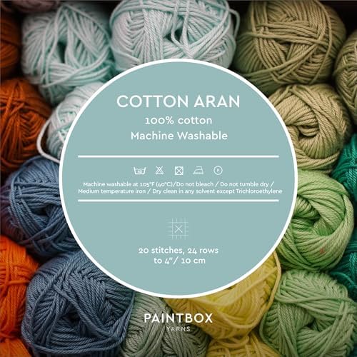 Paintbox Yarns 100% Cotton Aran Yarn 1.76oz / 50g, 93yds / 85m