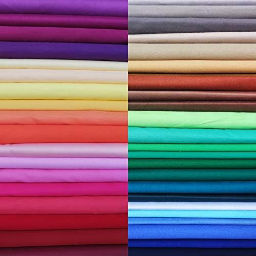8"x8" 50pcs Cotton Fabric Squares for Sewing Quilting Supplies-Solid