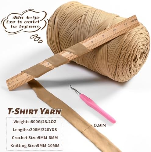 800g T-Shirt Crochet Yarn for Crocheting Crafts/Bags/Basket/Coaster,Hand Knitting Tshirt Yarn for Crochet,228yds T Shirt Yarns with High Elastic Thick Yarns Polyester Fabric（Black White-Grey）