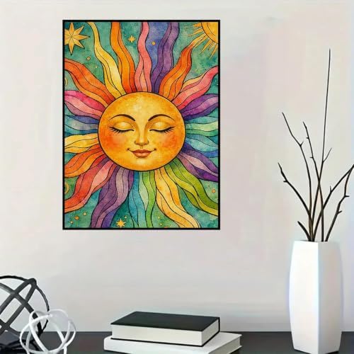 Lophomie Diamond Art Kits for Adults, 5D Sun Diamond Painting Kits 12x16 in