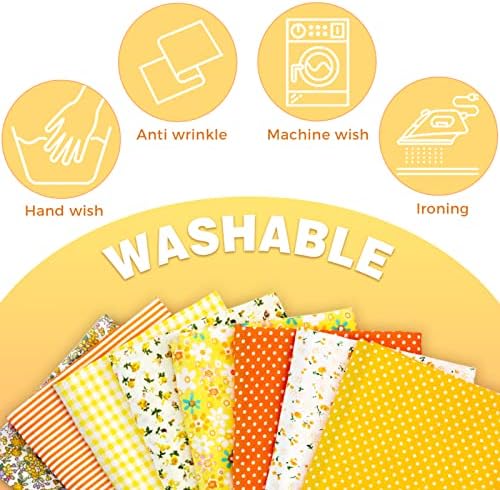 Aubliss 8pcs Fat Quarter Fabric Bundles (100% Cotton - 20'' x 20'')
