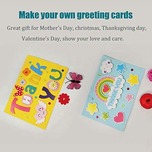 Card Making Kit DIY Handmade Greeting Card Kit for Kids Girl boy, Thank You Card Mother's Day Card Valentine's Card Easter Birthday Christmas Card Art Craft Supplies Set for 3 Years Old and up