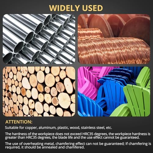 AMTOVL Pneumatic Chamfering Tool, Mini Air Chamfer Tool W/ 10C & 10R Blades | Chamfer Tool with 10 C-Angle & 10 R-Angle Blades, 45° 30000 RPM Chamfering Tool for Metal and Wood with 1/4" Air Inlet