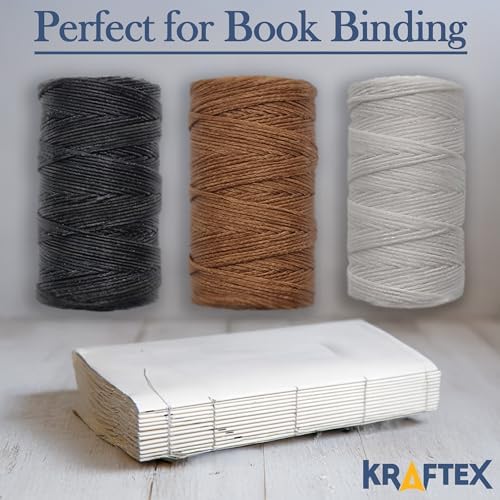 Waxed Thread 3X Wax Thread, 65 Yardx0.8mm Wax String, 150D Waxed Leather String in Black, Brown and White Perfect Dream Catcher Supplies
