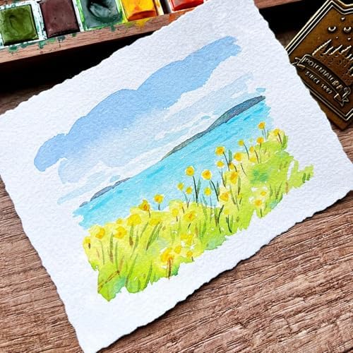 Mini Portable Handmade Artist Watercolor Paint,6 Colors Solid Watercolor