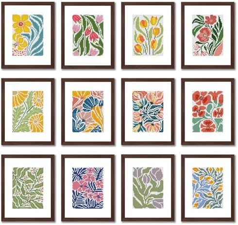 12 Pcs Small Diamond Art Kits Easy Flower Diamond Art Kits for Adults