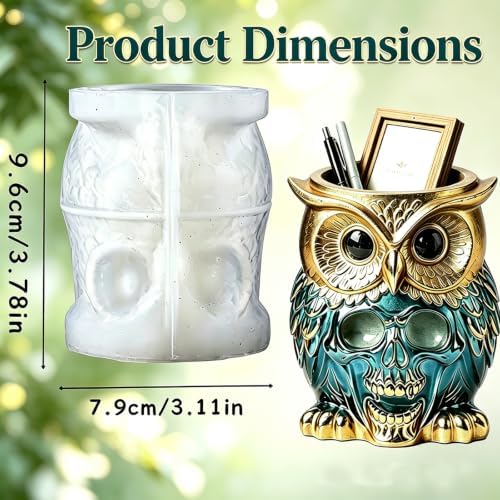 Owl Epoxy Resin Silicone Mold for Casting Halloween Decor Candle
