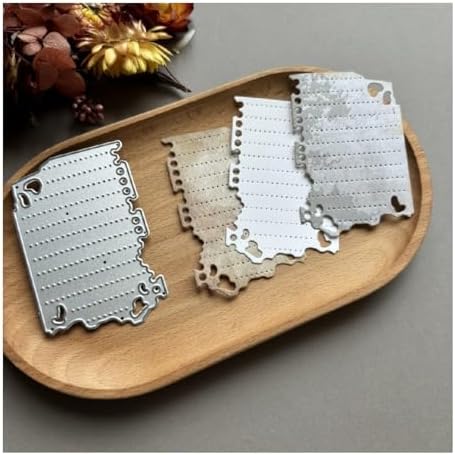 Scrapbooking Die-Cuts, Layer Frame Net Set Metal Cutting Dies for Card Making, Paper Craft Template, Background Embossing Stencils, DIY Album Décor (Vintage Letter Paper-4.8x7.2cm)