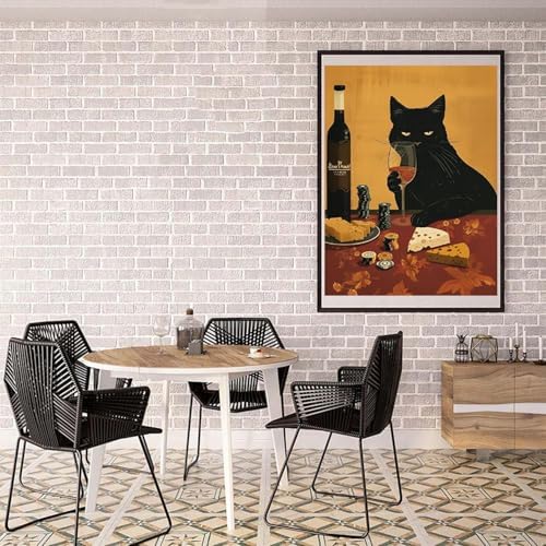 Diamond Art Kits for Adults,Black Cat Diamond Painting Kits 12x16in