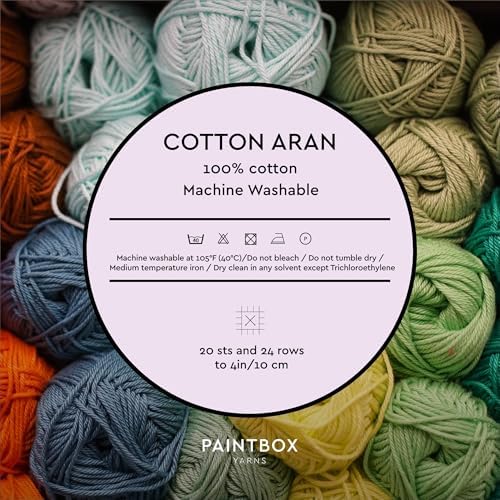 Paintbox Yarns 100% Cotton Aran Yarn 1.76oz / 50g, 93yds / 85m