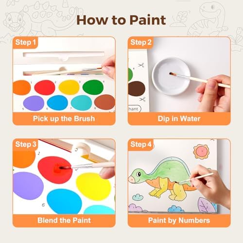 Jar Melo Paint with Water Books for Toddlers, Dinosaurs