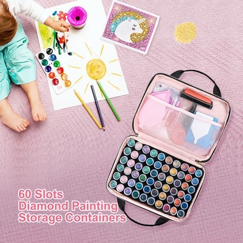 Leudes Diamond Art Storage Painting Case 60 Slots Bead Art Kits for Adults