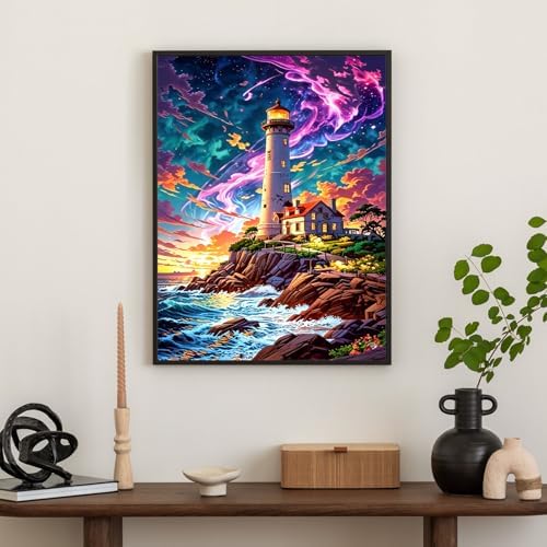 Diamond Art Kits for Adults & Beginners, Lighthouse Diamond Painting Kit