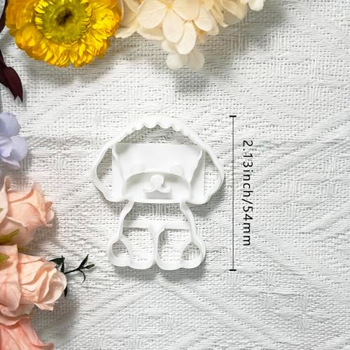 Xaekicr Poodle Dog Polymer Clay Cutters for Earrings – Cute Puppy Clay Cutters for Polymer Clay Jewelry Making – Animal Clay Earring Cutters and DIY Clay Tools – 1 Piece