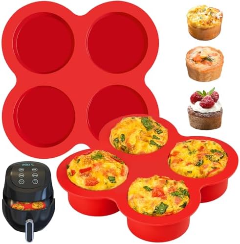 JOERSH Air Fryer Egg Mold, 2 Pack, 4 Cups