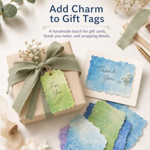 48 Sheets Textured Scrapbook Paper, Vintage Decorative Materials Embossed Rice Decoupage Paper Mixed Media for Scrapbooking Supplies Junk Journaling Cards Making Collage DIY Craft Gifts, 5.51x3.94in