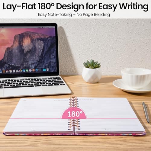 Lined Spiral Journal Notebook, A5 College Ruled Notebook for Note-Taking