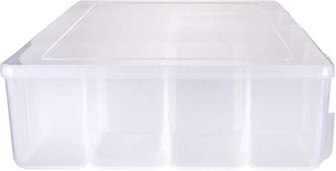 ArtBin 6980AG XL Solutions Box with Dividers, Art & Craft Organizer, [1] Plastic Storage Case, Clear