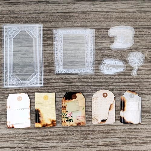 200PCS Vintage Scrapbooking Supplies Pack for Junk Journal Planners Decoupage Paper Scrapbook Stickers Aesthetic Cottagecore Collage Craft Album (Dappled Marks)