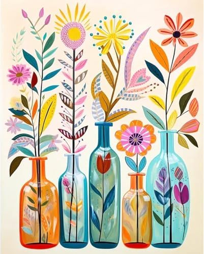 EIBEILI Diamond Art Kits for Adults-Flowers Diamond Painting Kits Wall Art