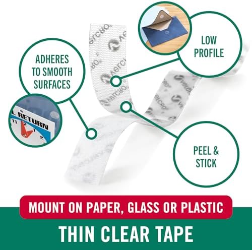 VELCRO Brand Thin Clear Tape | 15 Ft x ¾” | Cut Strips to Length | Home Office or Crafts Fastening Solution | Large Roll, 91325