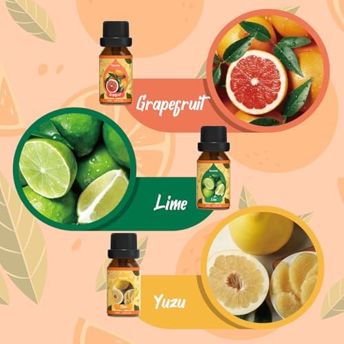 SALKING Citrus Burst Essential Oil Set, Premium Fragrance Oil for Diffuser