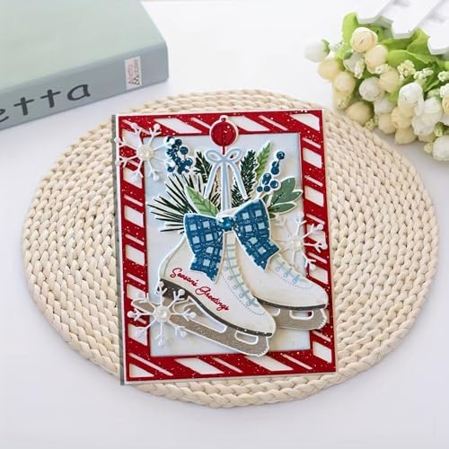 Metal Cutting Die for Scrapbooking - Cut Stencils for DIY Scrapbook Photo Album Decorative Paper Card, Card Making Supplies & Crafting Die Cut (Three Squares 5.5 x 4.3 in)