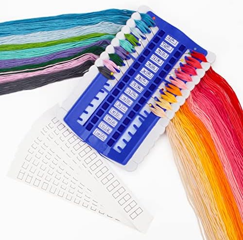 Luxiv 30 Position Embroidery Floss Organizer, Thread Shelf with 15P Card
