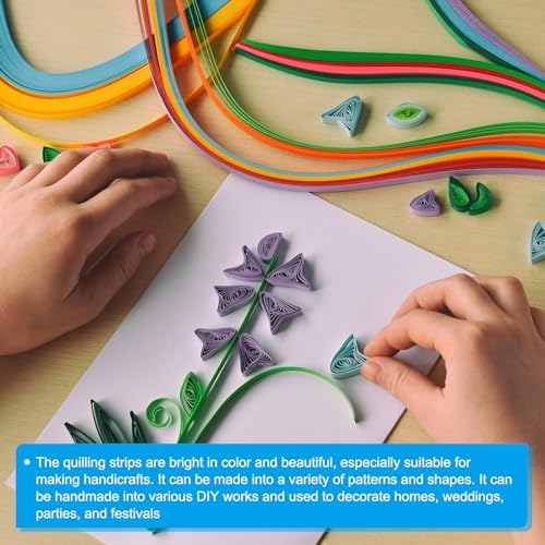 PATIKIL 240pcs Quilling Strips Paper 1/8"(3mm) 21"(54cm) Origami Paper Quilling Strip for Art DIY Hand Craft Christmas, Orange