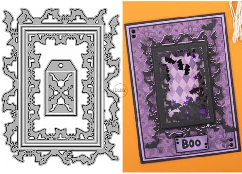 Halloween Bat Border Tags Metal Cutting Dies for Card Making