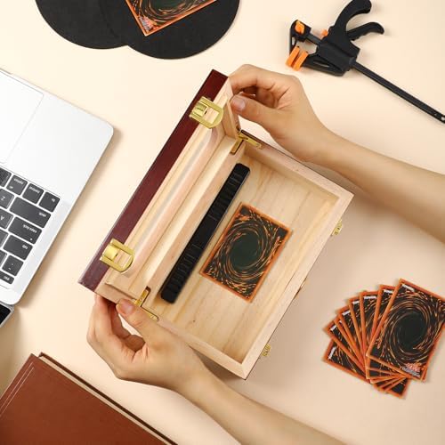 Card Flattening Kit Trading Card Flattening Tool Kit,Reddish-brown,Wooden