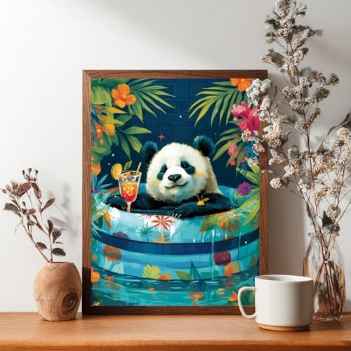 Reivworl Panda Diamond Art Kits for Adults Beginner 12×16 inch