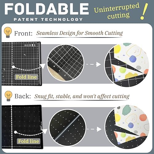 iMAT Flip Cutting Mat Note A2, Foldable, Double-Sided, Hunter Green