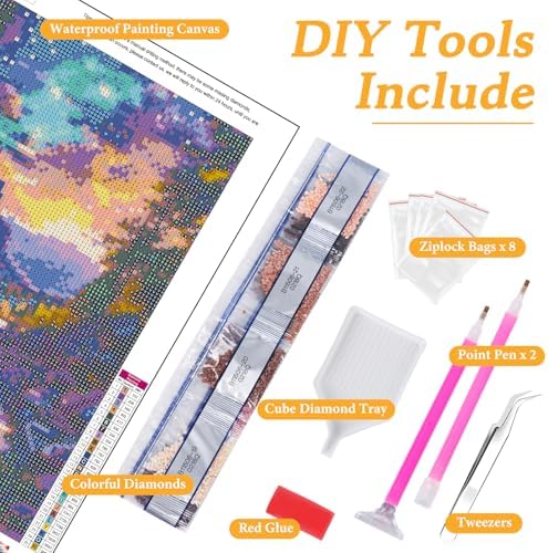 Diamond Art Kits for Adults & Beginners, Mountain Diamond Painting Kit