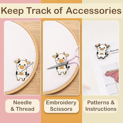 Kraftex Magnetic Needle Minder. Needleminder for Embroidery & Sewing. Cute Needlepoint Accessories. Magnetic Needle Holder for Cross Stitch. Cute Magnet Pin Gift