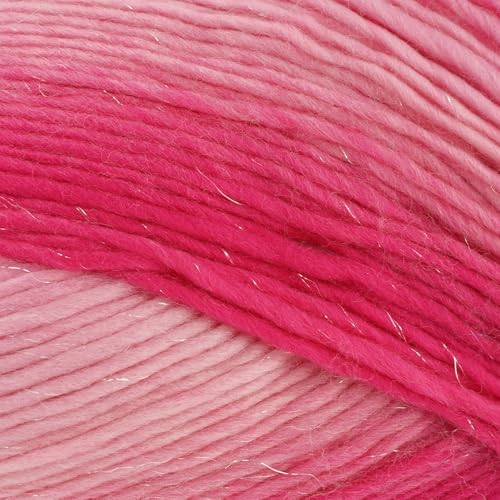 Loops & Threads Facets Yarn - Yarn for Knitting, Crochet, Weaving, and Arts & Crafts - Pink, Acrylic, 3.5 oz