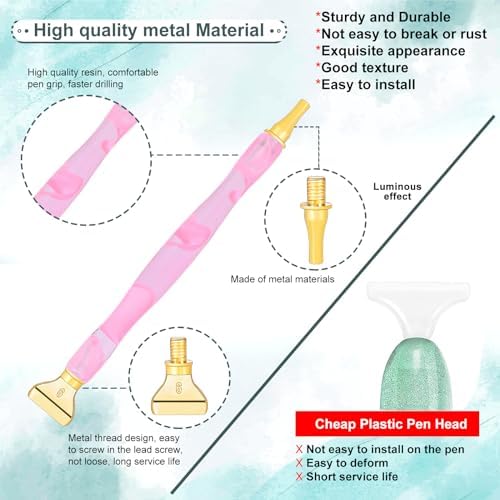 DoreenBow 21Pcs Diamond Art Tools Metal Thread Tip Diamond Art Accessories