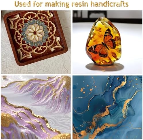 Gold Leaf Flakes for Crafts, Resin & Nails, 10g Gold Foil