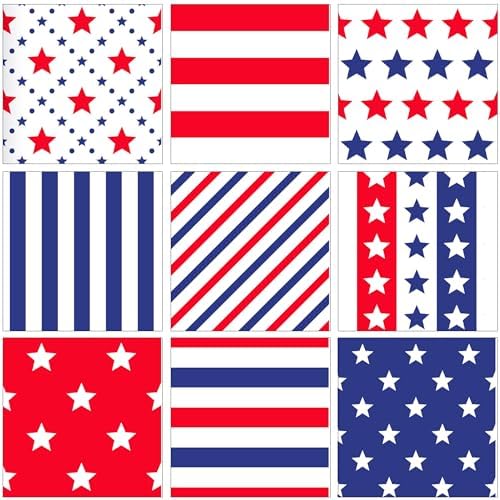 300 Paper Chain Strips for Crafting. No Glue or Tape Needed. Kid Friendly & Family Fun. Yields Over 50 Feet of Paper Chains for Party or Classroom Decorations (Stars and Stripes)